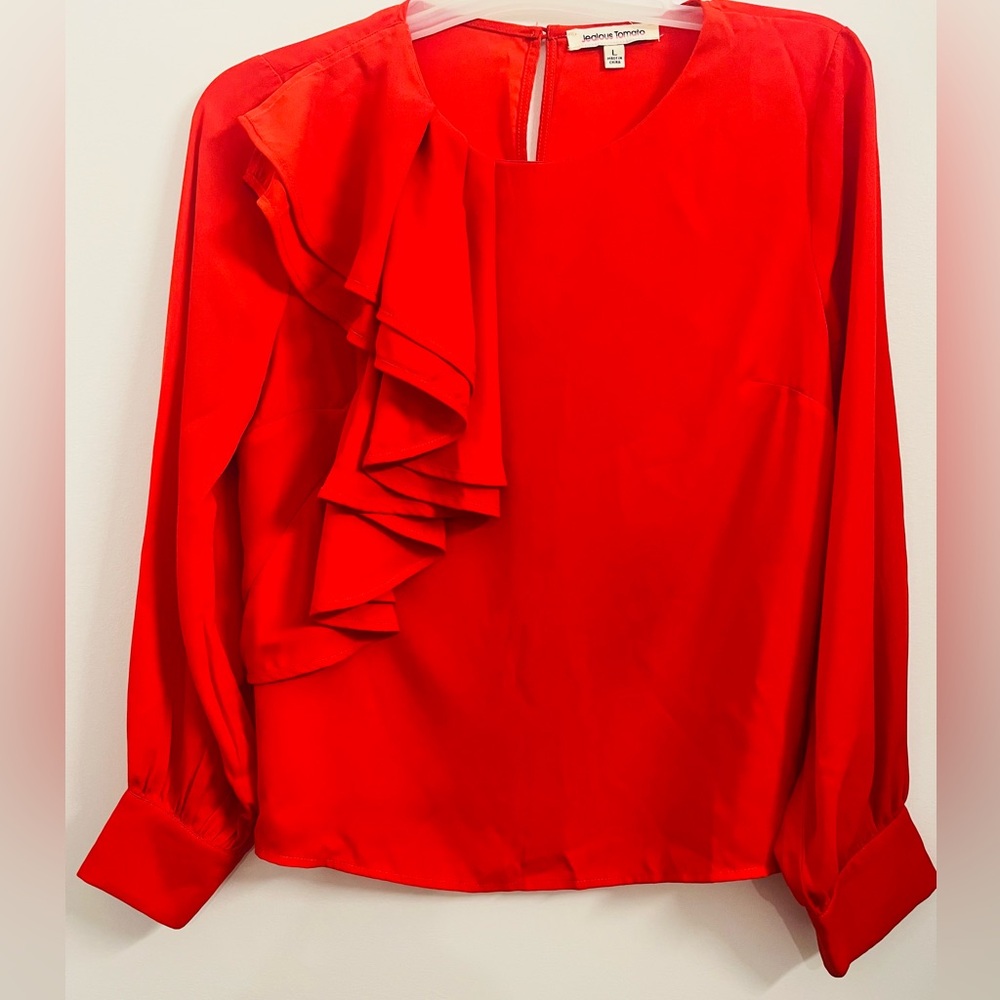 Long sleeve Cascading Ruffle Top by Jealous Tomato